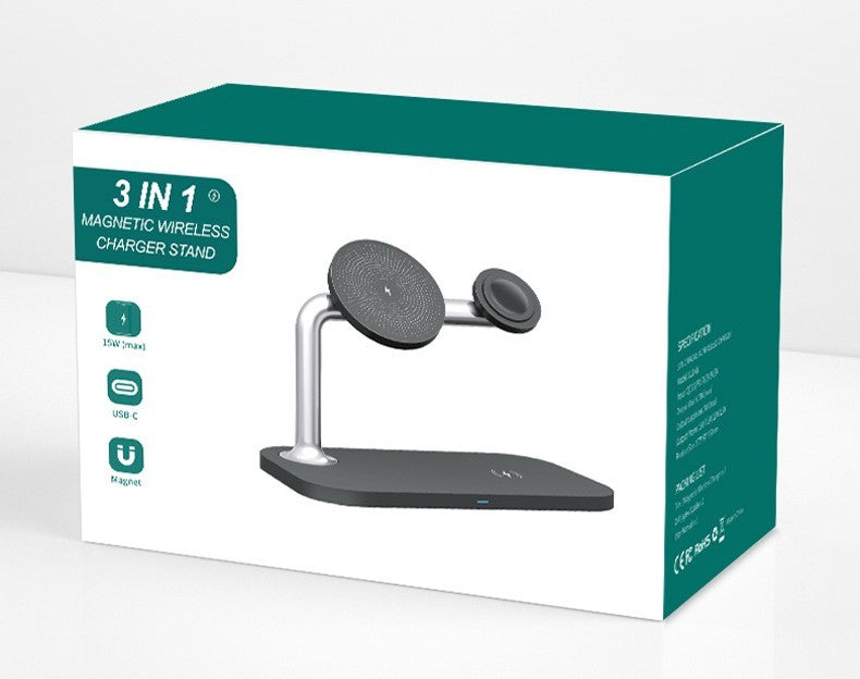 ✨ Magnetic 3-in-1 Wireless Charging Station for iPhone, AirPods & Apple Watch